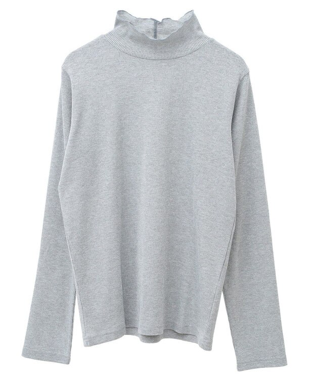 Green Parks ラメリブタートルプルオーバー Gray