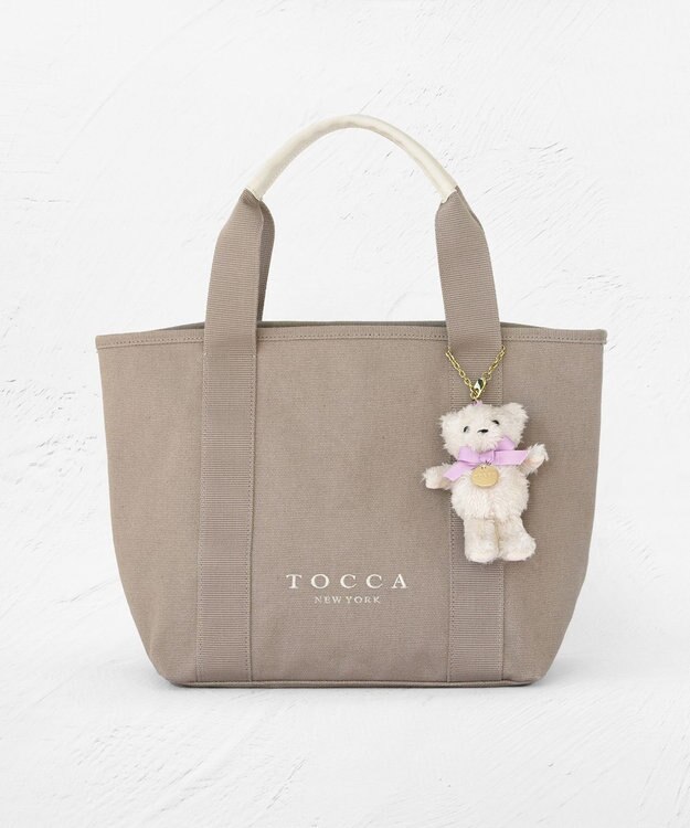 TOCCA 【新チャーム登場・ぬいぐるみチャーム付き】TOCCA AMICO CANVAS TOTE キャンバストート ベージュ系