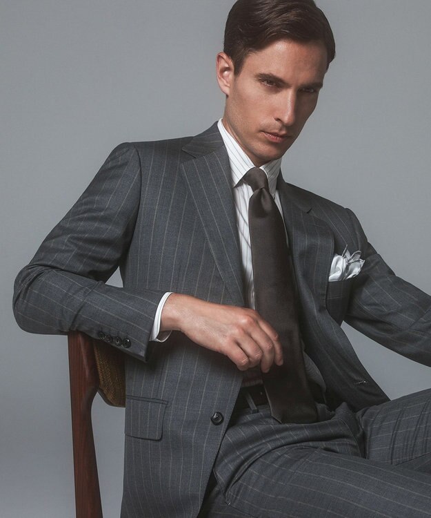 GOTAIRIKU 定番【アノネイ社】日本製 ボックスカーフ ドレスベルト（24年モデル） ダークブラウン系