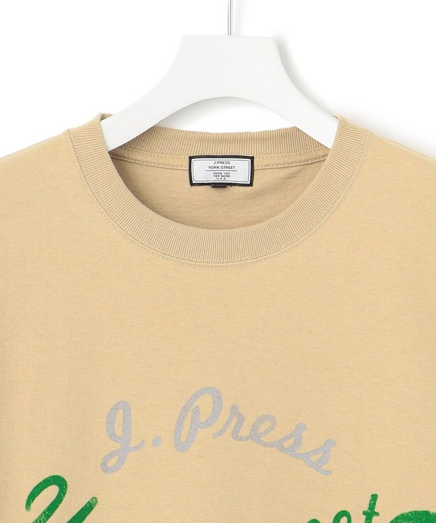 J.PRESS YORK STREET 【UNISEX】ロゴデザインプリントTシャツ ベージュ系