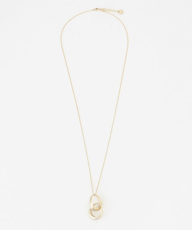 J.PRESS LADIES ダブルドロップ ネックレス ゴールド系