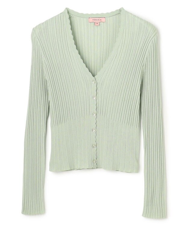 TOCCA EYELET AJISAI カーディガン ライトグリーン系