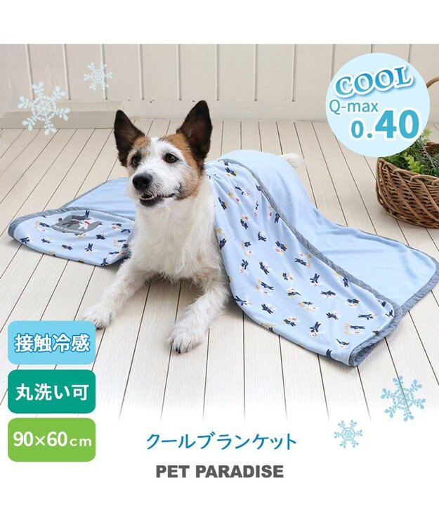 PET PARADISE リサとガスパール クールブランケット (90×60cm) 水色