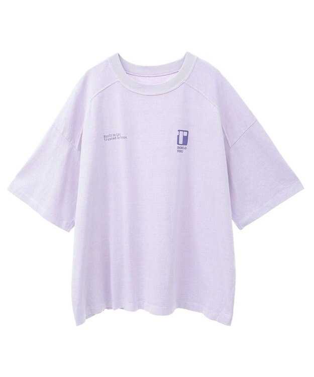 AMERICAN HOLIC 【WEB限定】ピグメント5分袖ロゴプルオーバー Purple