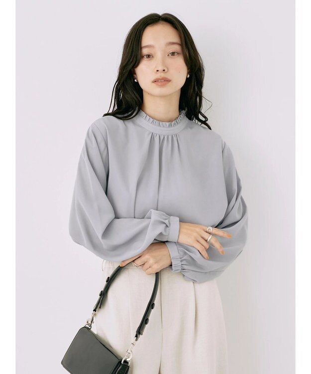 earth music&ecology ２ＷＡＹフリルブラウス Sax