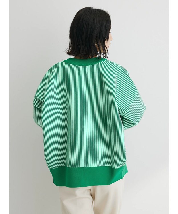 Green Parks ストライプＪＱカーディガン Green