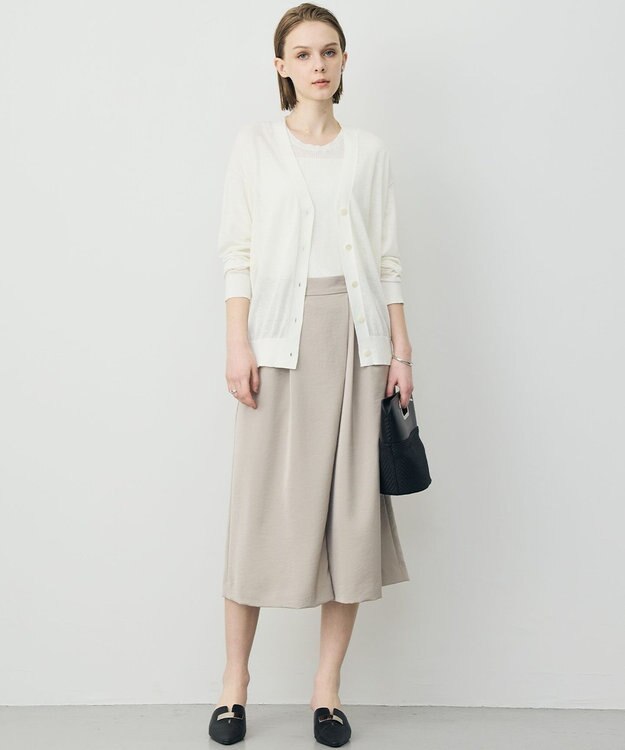 ICB 【先行予約】 リネンブレンドシアー カーディガン オフホワイト