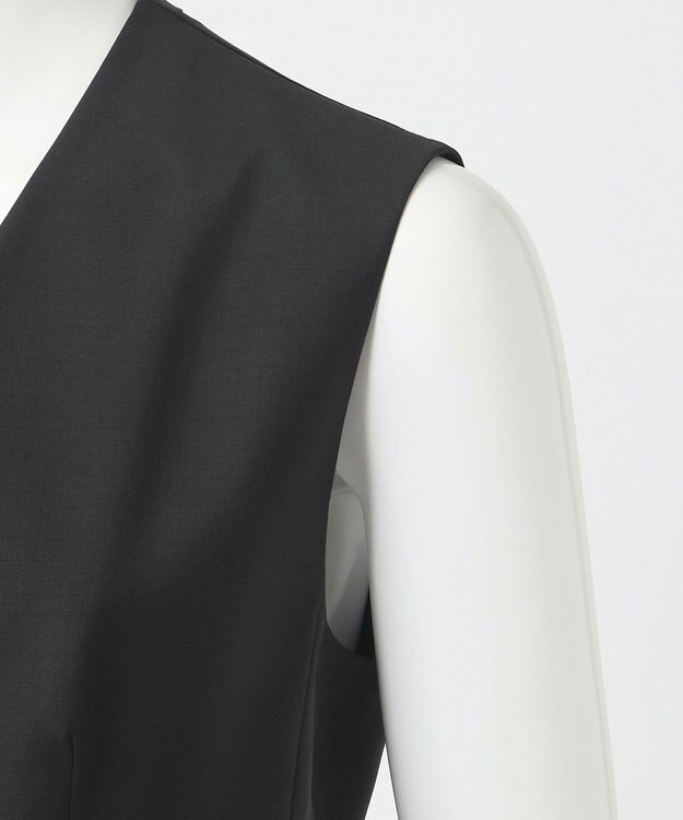 23区 S 【エステータ】ウールトロストレッチ ベスト ブラック系