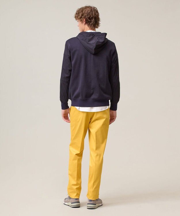 J.PRESS MEN お出かけシーンにも最適【J.PRESS PREMIUM JERSEY】ジャガードリンクス コンビパーカー ネイビー系