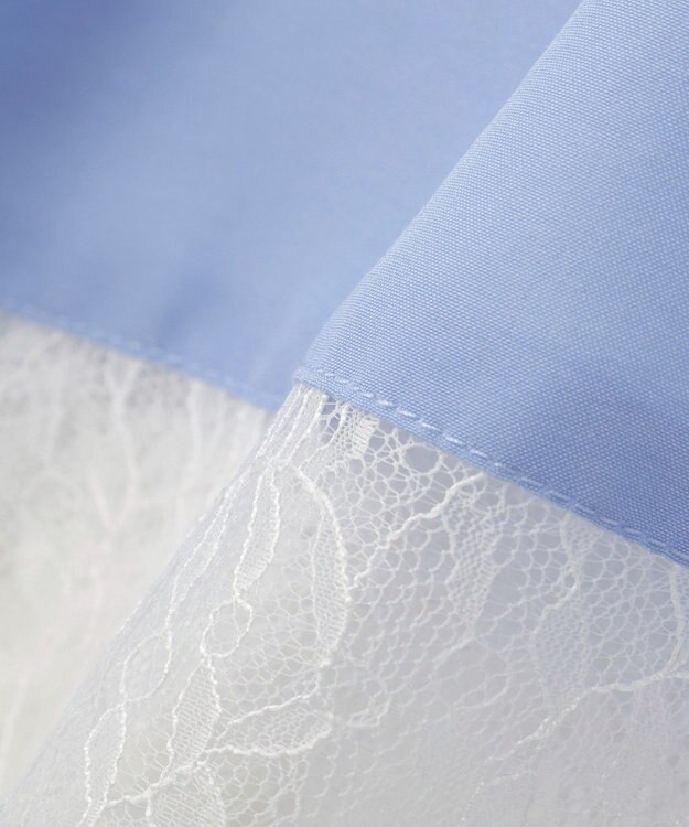YECCA VECCA 裾レーススキッパーシャツ Blue