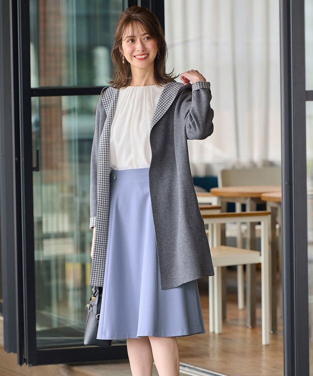 ANY SIS L 【吸水速乾・UVケア】コンフォートジャージー シフォンコンビ カットソー アイボリー