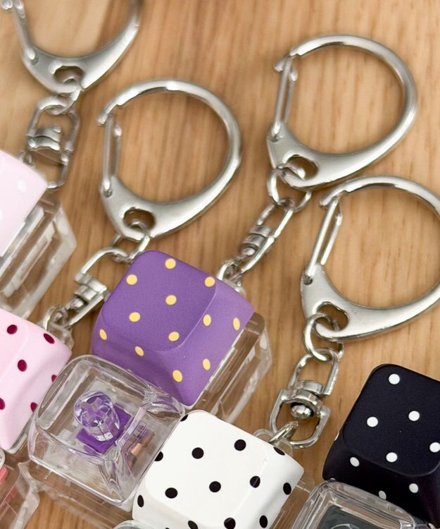 WEGO ドットキーキーホルダー パープル