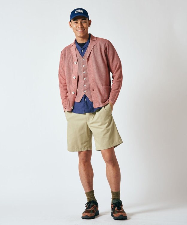 J.PRESS MEN リネンアンカー ニットジャケット レッド系7