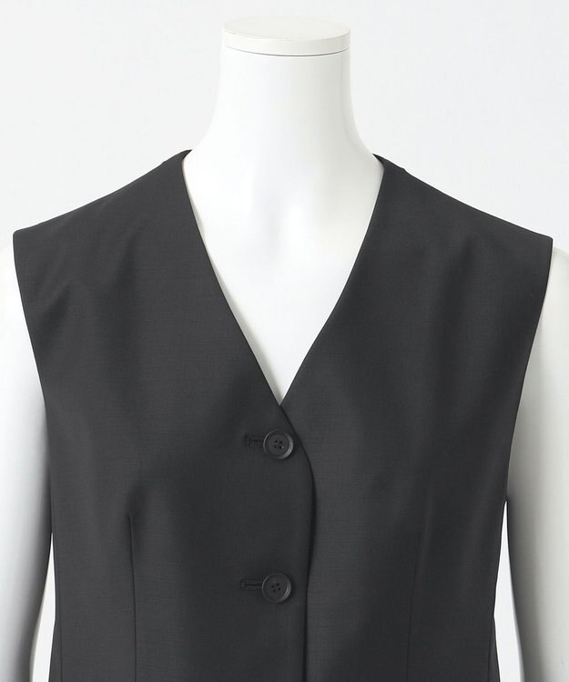 23区 S 【エステータ】ウールトロストレッチ ベスト ブラック系