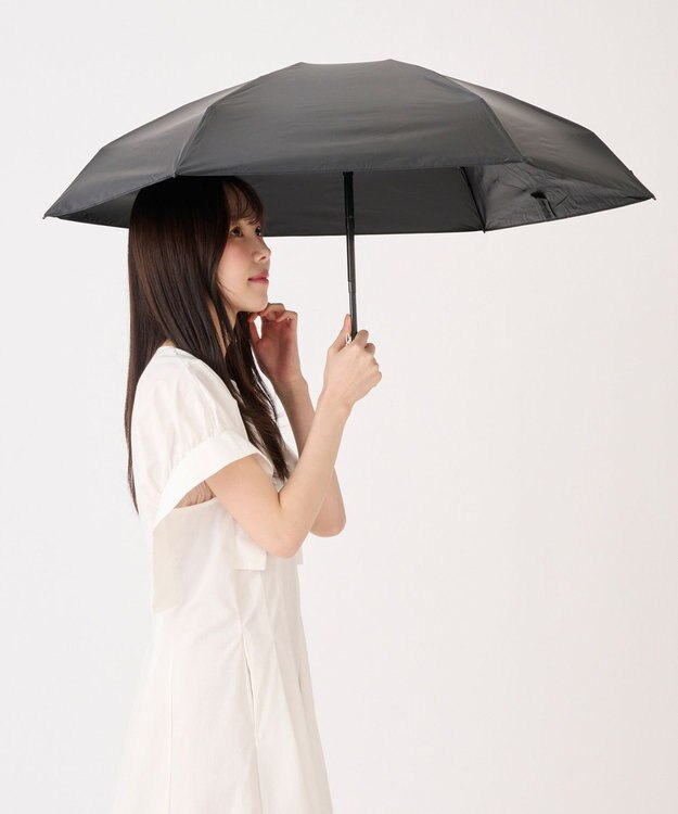 MOONBAT 【超コンパクト/自動開閉/晴雨兼用】Miracle Tech Protection(ミラクルテック プロテクション) 折りたたみ傘 プレーン 50cm ブラック