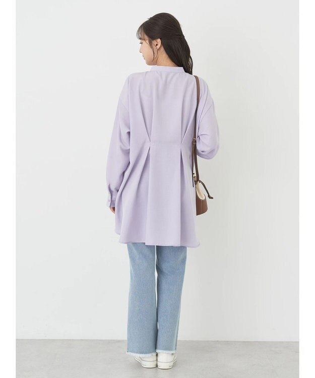 earth music&ecology バックデザインシャツ Lavender