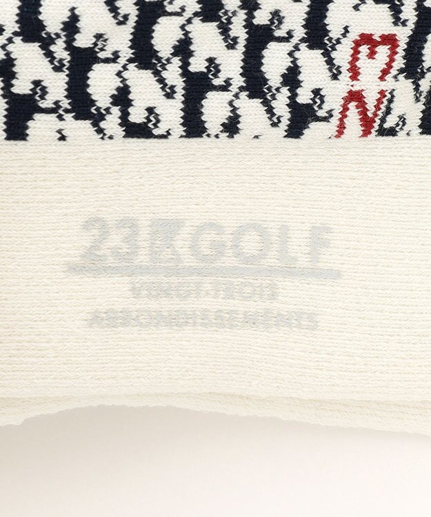 23区GOLF 【MEN】ハンタードッグ柄ソックス ホワイト系5