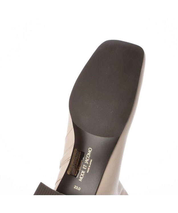 MODE ET JACOMO <MODE ET JACOMO>スクエアトゥストレッチショートブーツ ベージュ