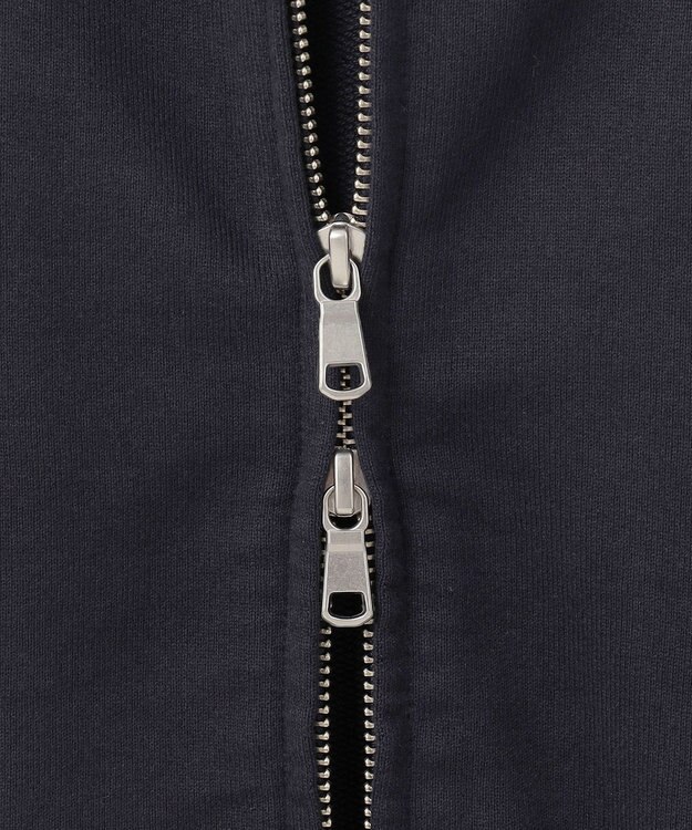 J.PRESS MEN インレージャージー ロゴフルジップパーカー ネイビー系