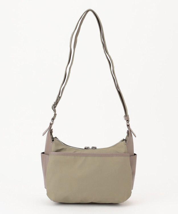 Y'SACCS 【ナイロンタフタ×リサイクルレザー】デイリーポシェット カーキ