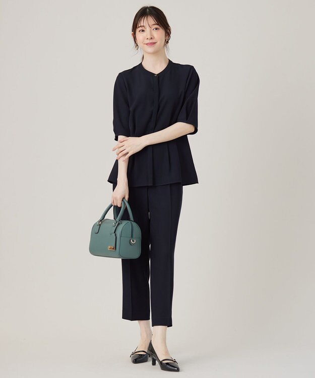 ANY SIS S 【接触冷感・UVカット・速乾】コンフォートビューティサテン パンツ ネイビー