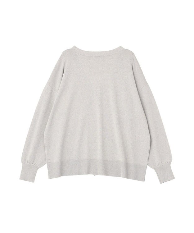 Green Parks ＶネックＺＩＰカーディガン Gray Mixture