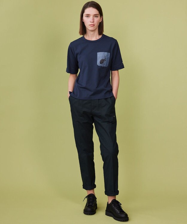 JOSEPH ABBOUD MOUNTAIN 【JAPANファブリック/ストレッチ】ビックライズストレッチ ベイカー パンツ ネイビー系