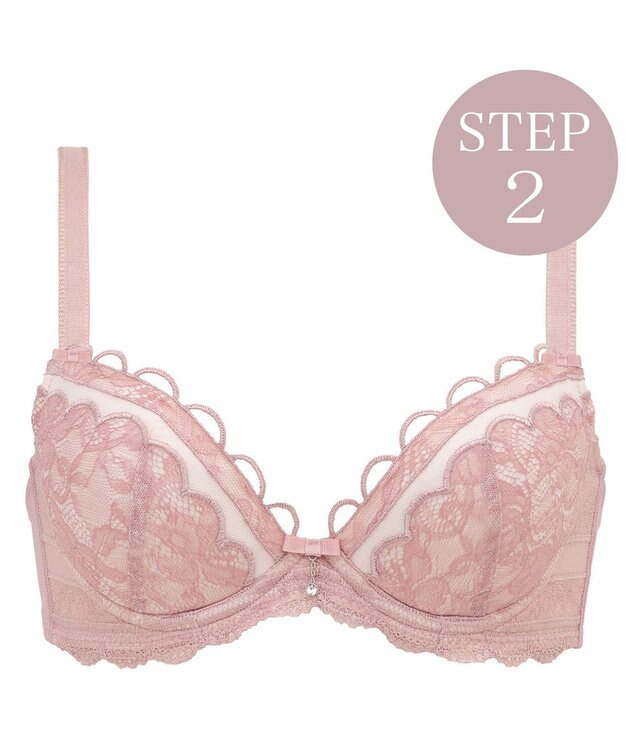 BRADELIS New York 【BRADELIS New York / 育乳補整ブラ・STEP2 寄せる】ナオミステップ2ブラ24S1 脇高設計でしっかり寄せ上げ