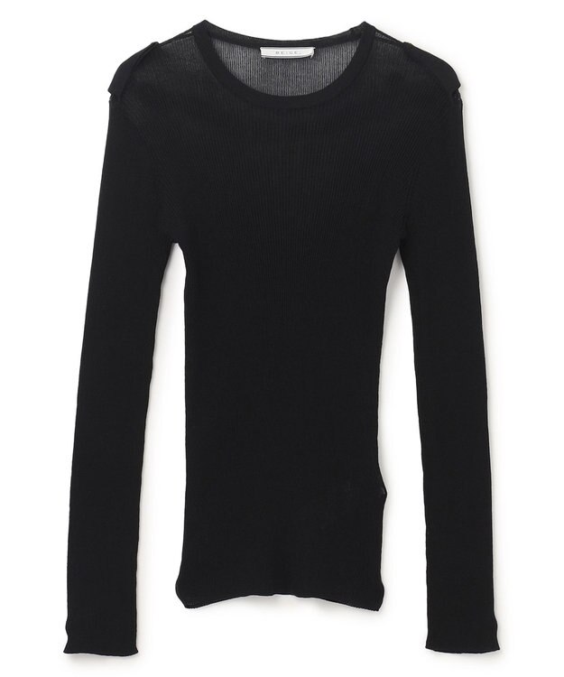 BEIGE， LIANE / リブニットトップス Black