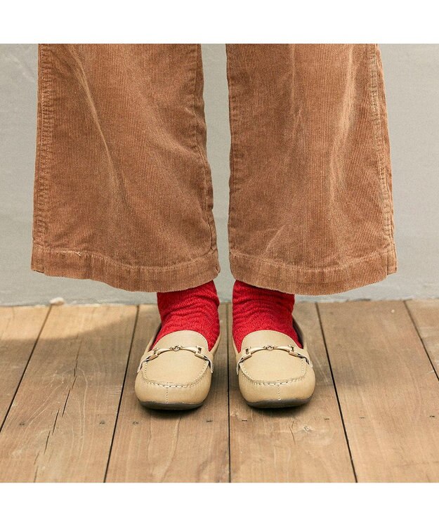 ing <ing>【3E】【サスティナブル】ビット付きモカシューズ ベージュ