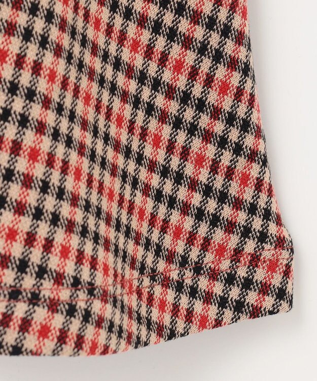 組曲 KIDS 【90-100㎝】チェックジャガード ワンピース ブラウン系3