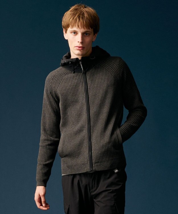 JOSEPH ABBOUD MOUNTAIN 【チクチクしない/ストレッチ】SNOWYコンビパーカー グレー系