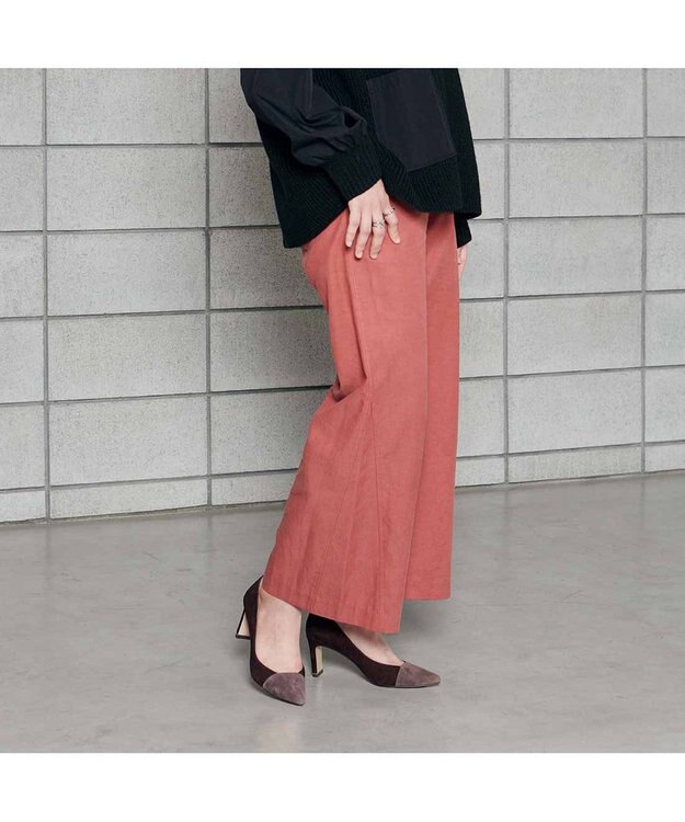 MODE ET JACOMO <MODE ET JACOMO>異素材コンビポインテッドトゥパンプス ダークブラウンスエード