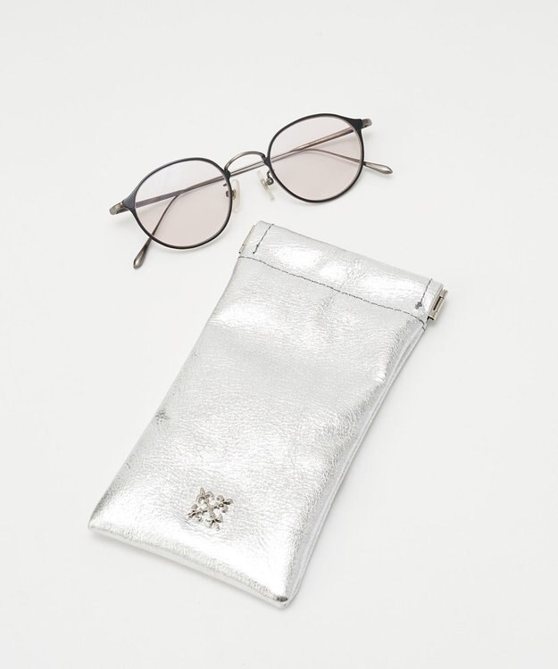 russet ソフトレザー眼鏡ケース(Z-228) Silver