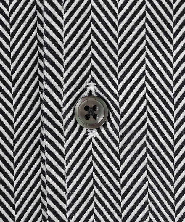 JOSEPH HOMME 【洗える】ツイルへリンボンクレイジー　ドレスシャツ ブラック系1