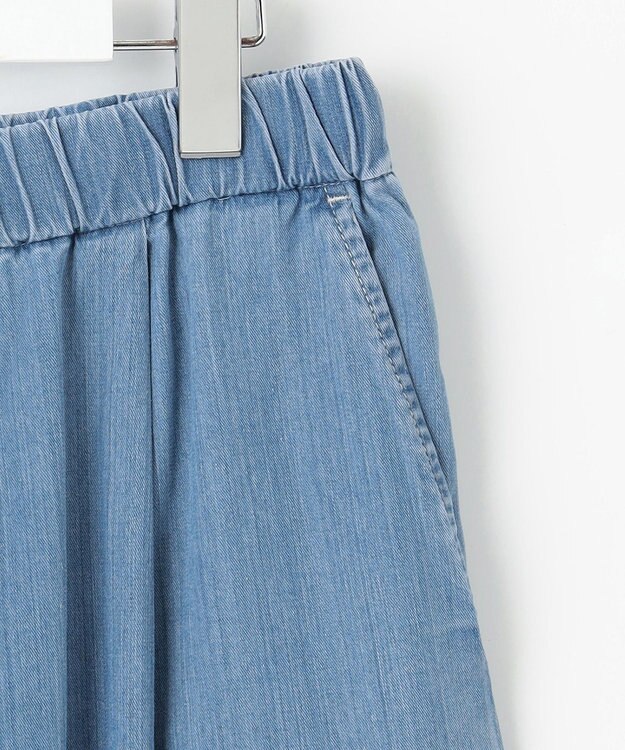 J.PRESS LADIES 【洗える】5ozバージラコンパクト デニム イージーパンツ ユーズド系