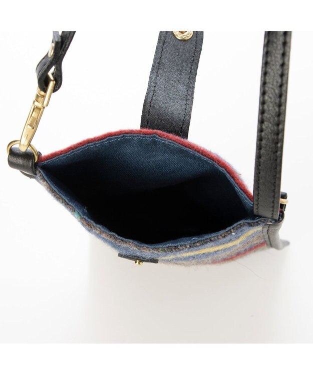 UNBILLION ペルケ perche / モバイルショルダー付きリサイクルウールトート ブルー