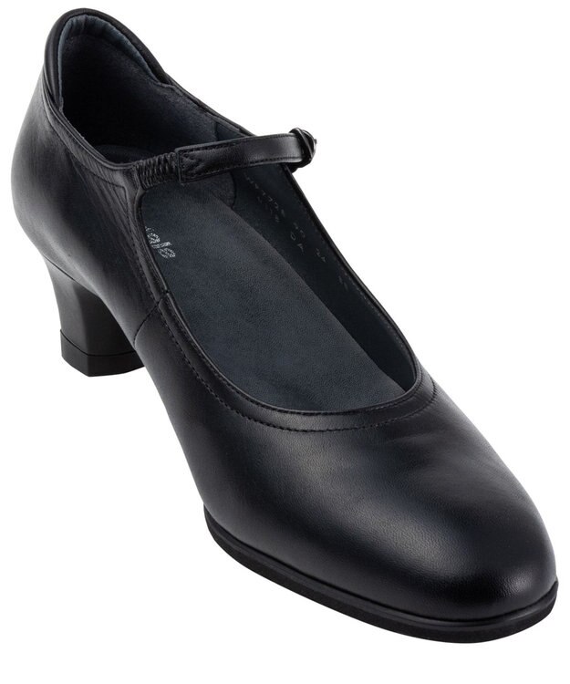 ASICS WALKING ペダラウォーキングシューズ 2E ヒール高4.5cm ブラック系