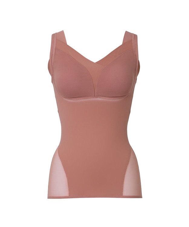 BRADELIS New York 【Yukine inc. 】ゆきねえモアソフト快適フルカップブラキャミ23 接触冷感 速乾 蒸れにくい テラコッタ