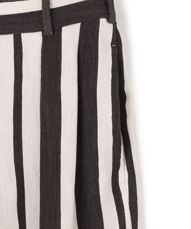 JOSEPH ジョゼフストライプ　トラウザーズ Oyster White/ Black