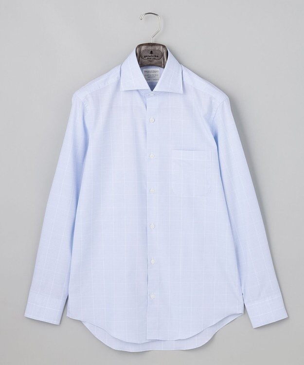GOTAIRIKU 【形態安定】PREMIUMPLEATS_ワイドカラー _通年ドレスシャツ(26年春夏限定色) サックスブルー系4