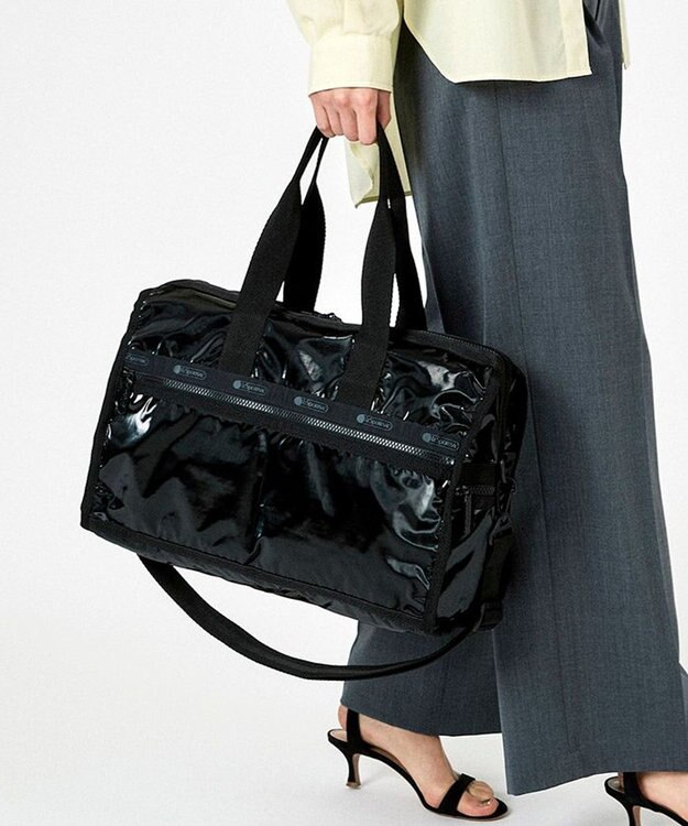 LeSportsac DELUXE MED WEEKENDER/ブラックシャイン ブラックシャイン