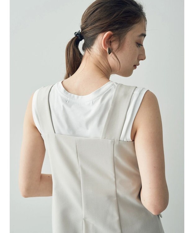 YECCA VECCA リネンライクビスチェベスト Light Beige