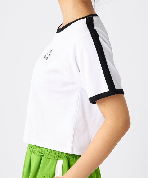 OP／FILA 【Kappa】ワンポイント 半袖リンガーTシャツ ホワイト
