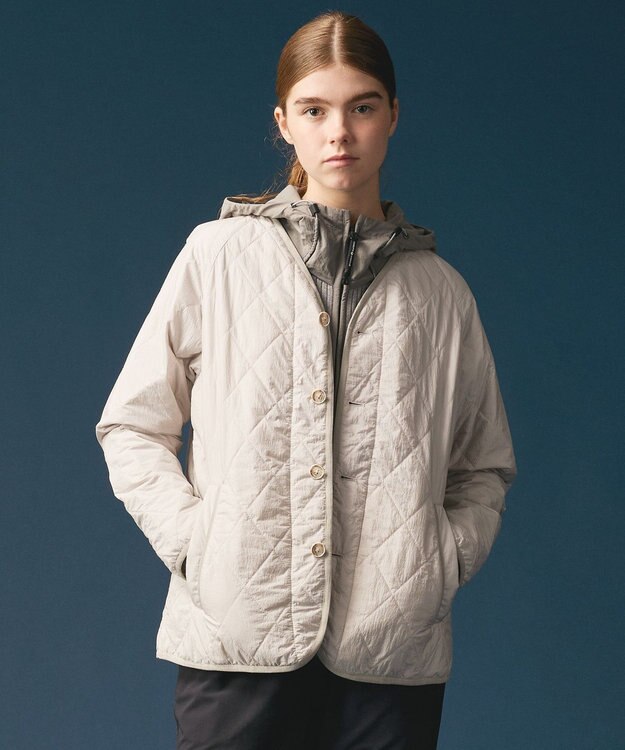 JOSEPH ABBOUD MOUNTAIN 【チクチクしない/ストレッチ】SNOWYコンビパーカー ライトグレー系