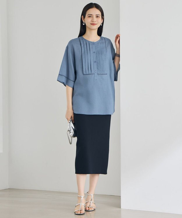 自由区 L 【カタログ掲載・スタッフ人気・素材アップデート】ライトリブストレッチタイト スカート ブラック