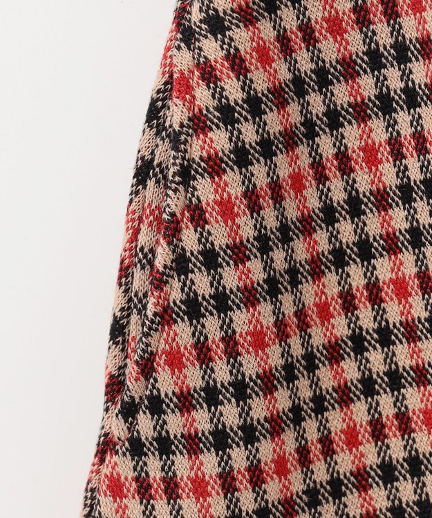 組曲 KIDS 【90-100㎝】チェックジャガード ワンピース ブラウン系3