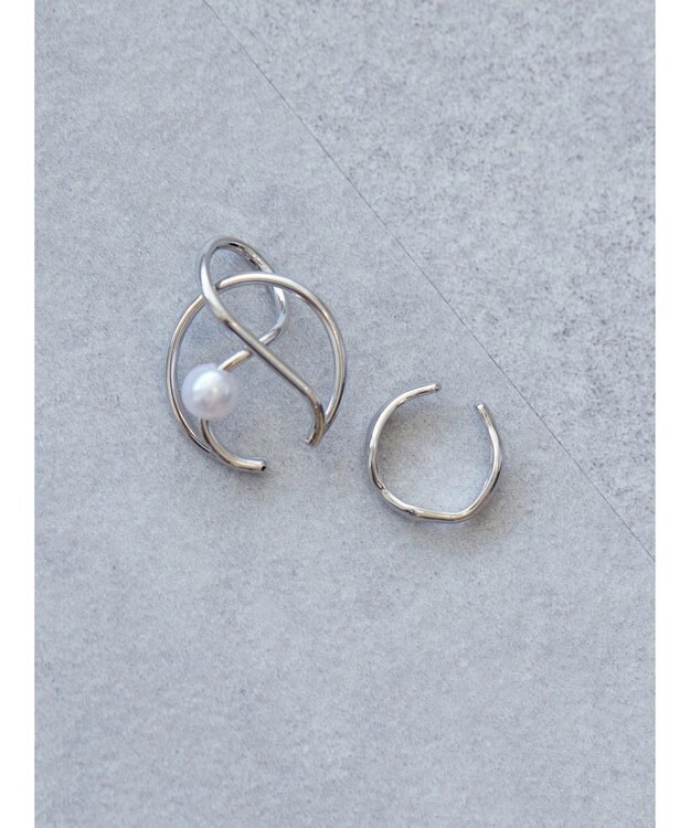 AMERICAN HOLIC パールイヤカフセット Silver