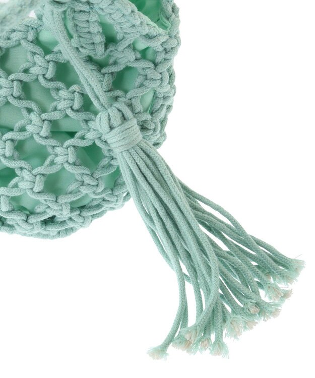 CRAFT STANDARD BOUTIQUE 別注/maison vert マクラメ手編みショルダーバッグ Blue Green