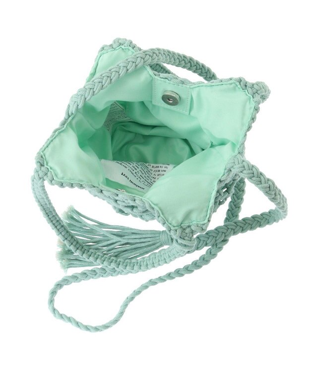 CRAFT STANDARD BOUTIQUE 別注/maison vert マクラメ手編みショルダーバッグ Blue Green